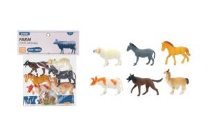 Zvířátka figurky farma 6ks set 10 cm