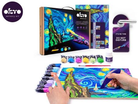 OKTO SENSOTY ART výtvarná sada ”Hvědná noc” 30x40 cm