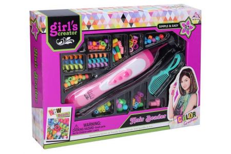 Navlékač korálků do vlasů