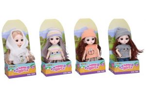 Panenka v zimním oblečení 15 cm