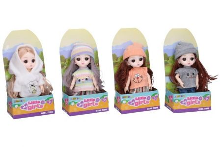 Panenka v zimním oblečení 15 cm