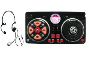 Mixážní pult s hlavovým mikrofonem 39x20 cm