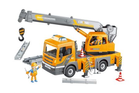 Autojeřáb s efekty stavebnice 41cm