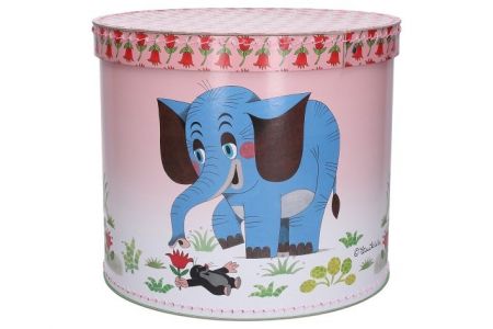 Krtek krabice kruhová Krtek a slon 30cm