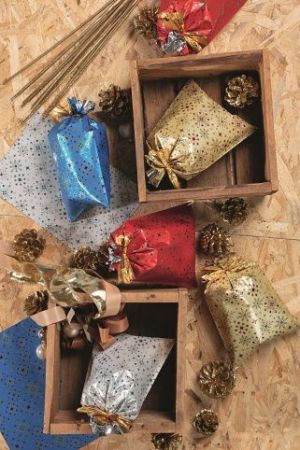 Sáček celofan 25x40 cm vločka metal