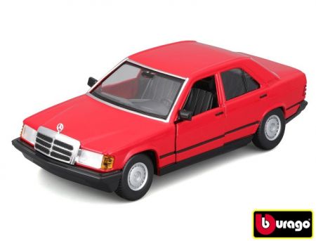 Bburago 1:24 Plus - 1987 Mercedes-Benz 190E - Red
