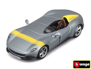 Bburago 1:43 Ferrari Signature Series - Ferrari Monza SP1 - Silver/ Yellow