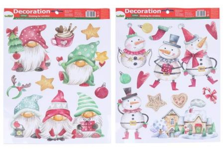 Dekorace okenní 41x29 cm MIX VÁNOCE