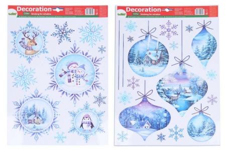 Dekorace okenní 41x29 cm MIX VÁNOCE