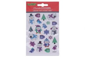 Nálepky 19x10,5 cm 3D VÁNOCE