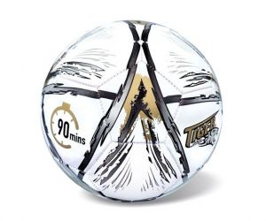 Míč fotbalový, velikost 5, stříbrno-zlatý