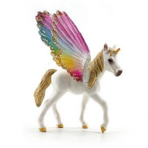 Figurka Jednorožec okřídlený duhový 9 cm