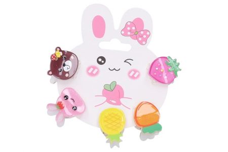 Sponka do vlasů ovoce set 5 ks