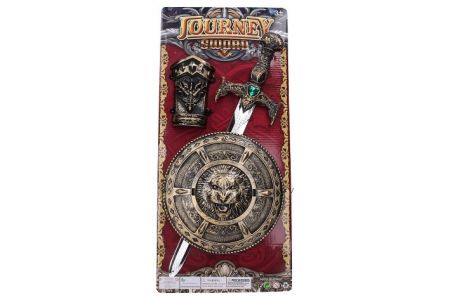 Zbraně bronzové meč a štít set 50 cm