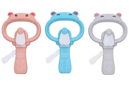 Ruční větráček hroch 18 cm