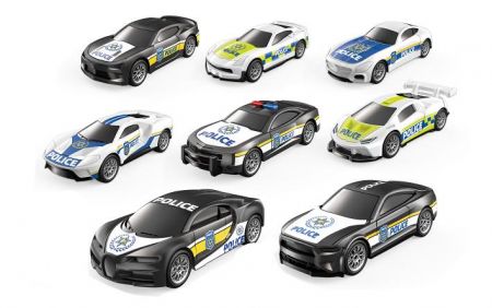 Auto policie na zpětné natažení 4 ks 7,3 cm