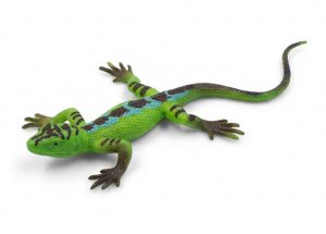 Ještěrka gumová zelená 17 cm