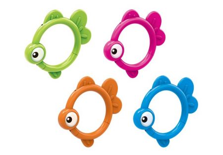 Hračka na potápění rybí kroužky set 4ks 34 cm