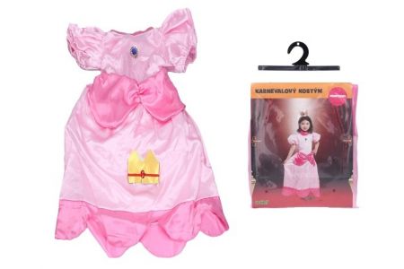 Set karneval - princezna růžová velikost M 110-120cm