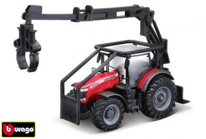 Bburago Farm Traktor 10cm Massey Ferguson 8740S - lesní traktor