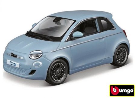 Bburago 1:24 Plus - Fiat 500e (2023) - Blue