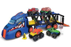 Tahač s monster truck dráhou 45cm