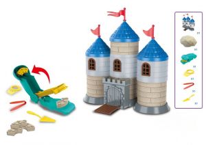 Kinetický písek sada na stavbu s cihliček Hrad 750g - český obal