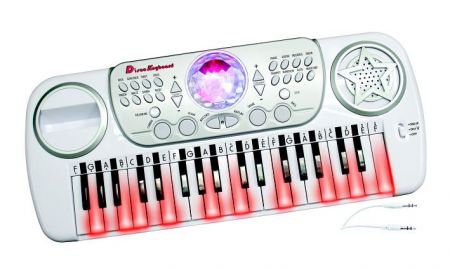 Klávesy s disco koulí s výukovou funkcí 50x21 cm