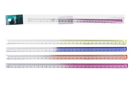 Pravítko 30 cm 3D barevné