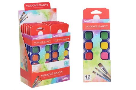 Vodové barvy 12 ks