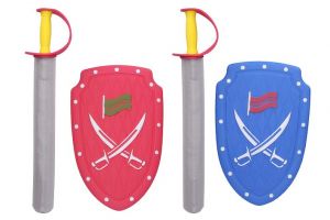 Meč se štítem pěnový 57 cm