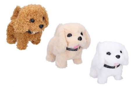 Pes chodící s efekty 16cm