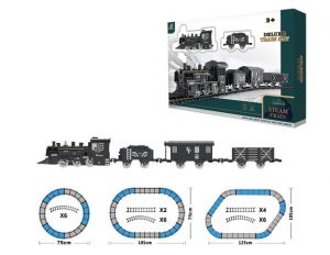 Vlak s kouřovými efekty set s dráhou 125x105 cm