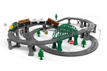 Vlak trať se zvukovými efekty 77x76x16 cm