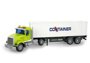 Auto tahač s kontejnerem na setrvačník s efekty 48 cm