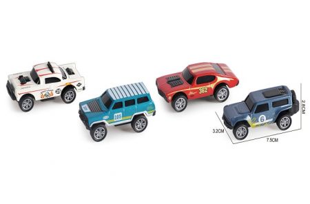 Auta kovová 4 ks 7,5 cm