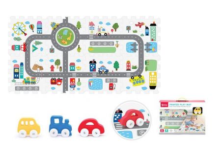 Měkké bloky s autíčkem město 8ks