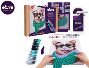 OKTO Malba a 3D modelování obraz "Fashion Corgi" 30x40 cm