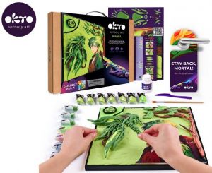 OKTO Manga motiv živlů "Země" výtvarný set 30x40 cm