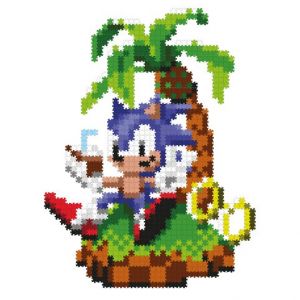 Jixelz REMIX Sonic puzzle plastové pixel art Chillin' Sonic