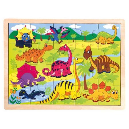 Puzzle Dinosauři dřevěné 30cm