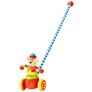 Jezdík medvěd na tyči dřevěný 55cm