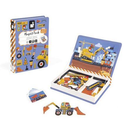 Janod Magnetická kniha Magnetibook Na stavbě
