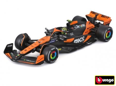 Bburago 1:43 RACE Formula F1 - McLaren F1 Team MCL38 (2024) #4 Senna Edition with driver a