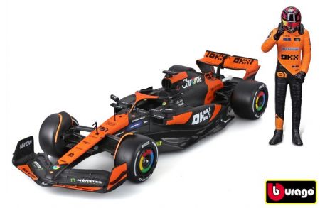 Bburago 1:24 RACE Formula F1 - McLaren F1 Team MCL38(2024) #81 (Oscar Piastr) -with driver