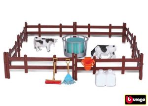 Bburago Farmland Kravská Farma s traktorom