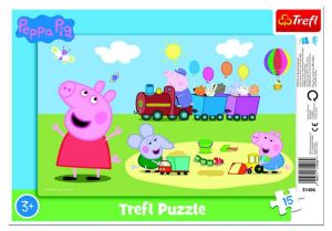 Trefl Puzzle vkládací 15 Šťastný vlak / Peppa Pig