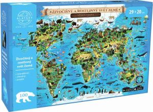 Alaysky's Interaktivní dřevěné puzzle Flora &amp; Fauna A4 AR CZ 100