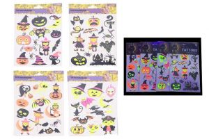 Tetovací obtisky - Halloween 16,5x22 cm fluorescenční