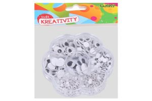 Oči pohyblivé samolepící 10x10 cm mix velikostí